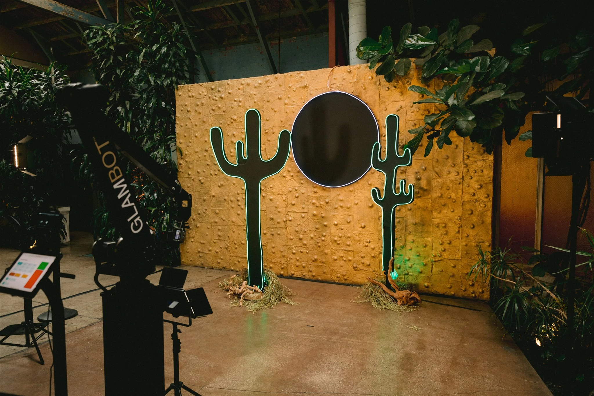 A Neon Moon party installation inside Millwick